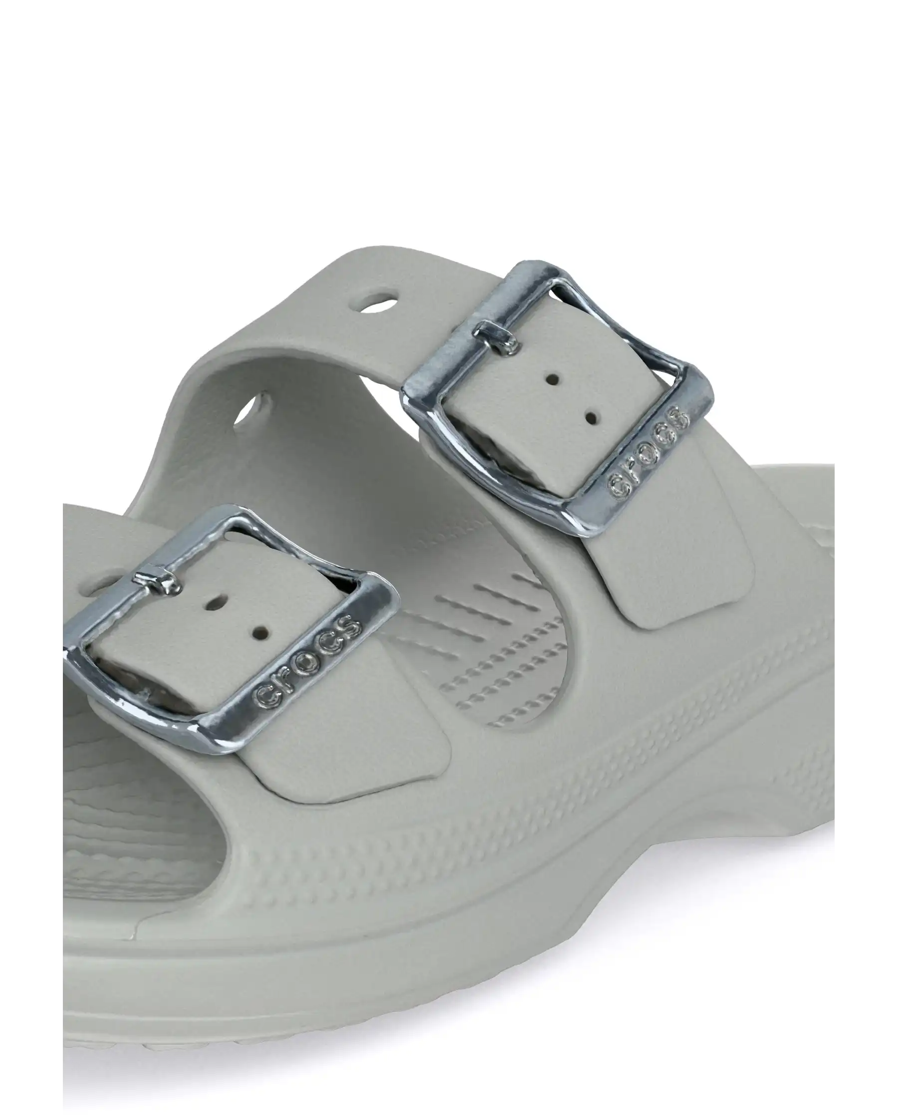 CROCS CIABATTINE SATURDAY METALLIC GRIGIO