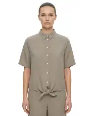 ICHI CAMICIA LINNO TAUPE