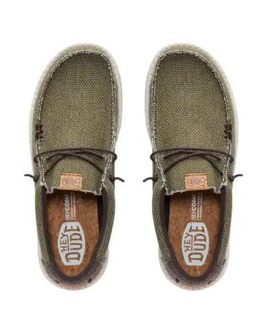 HEY DUDE WALLY BRAIDED VERDE MILITARE