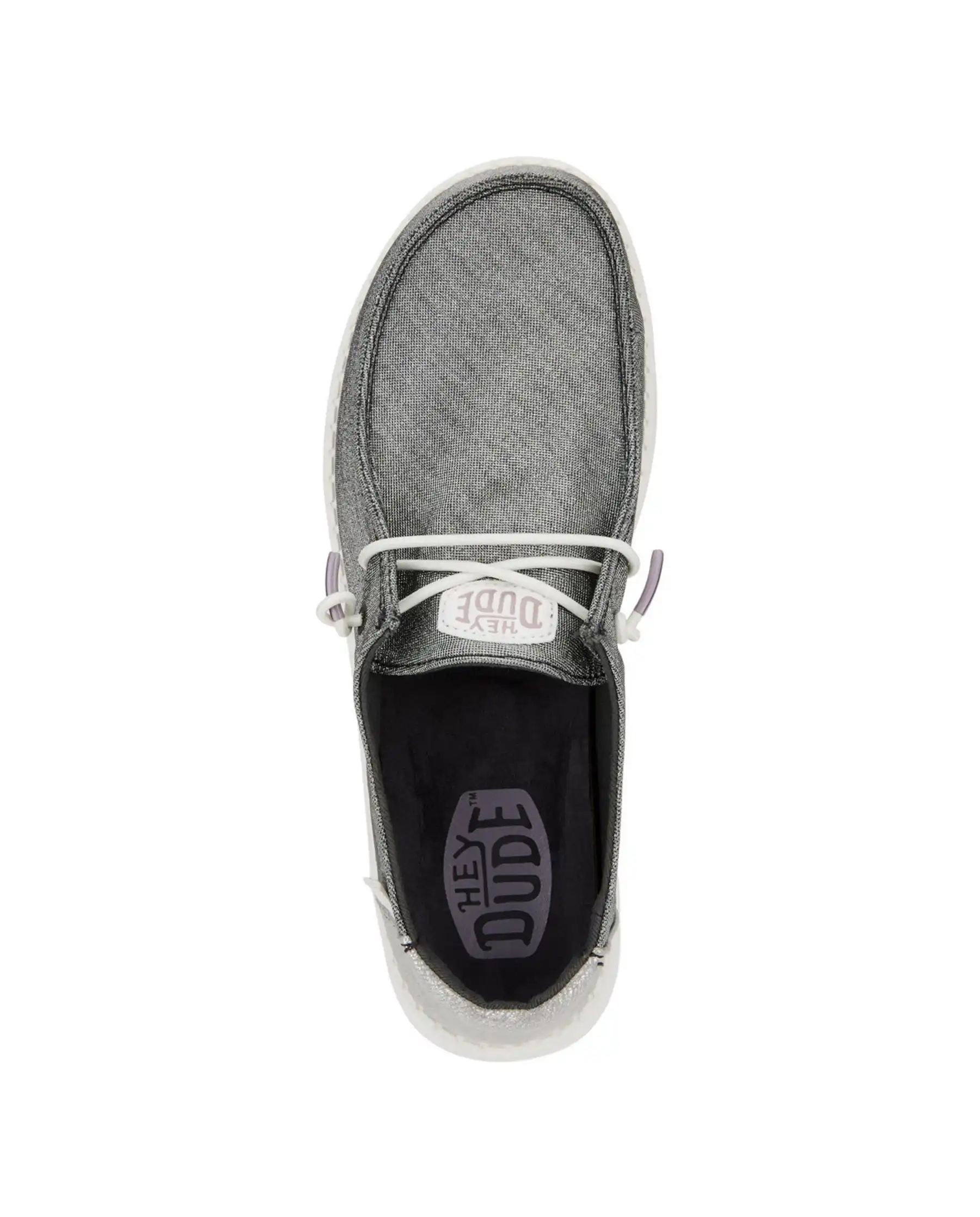 HEY DUDE WENDY METALLIC SPARKLE ARGENTO