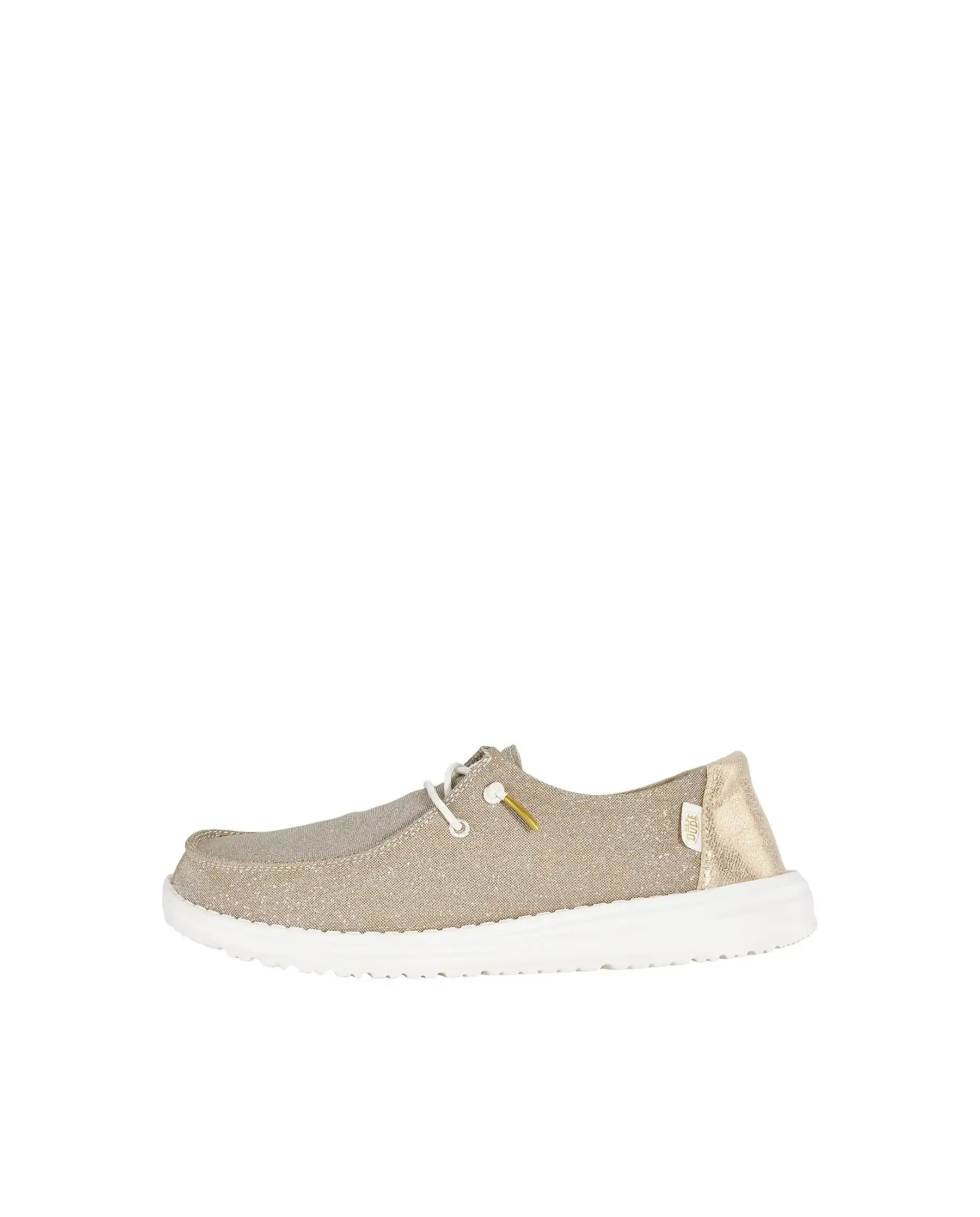 HEY DUDE WENDY METALLIC SPARKLE ORO