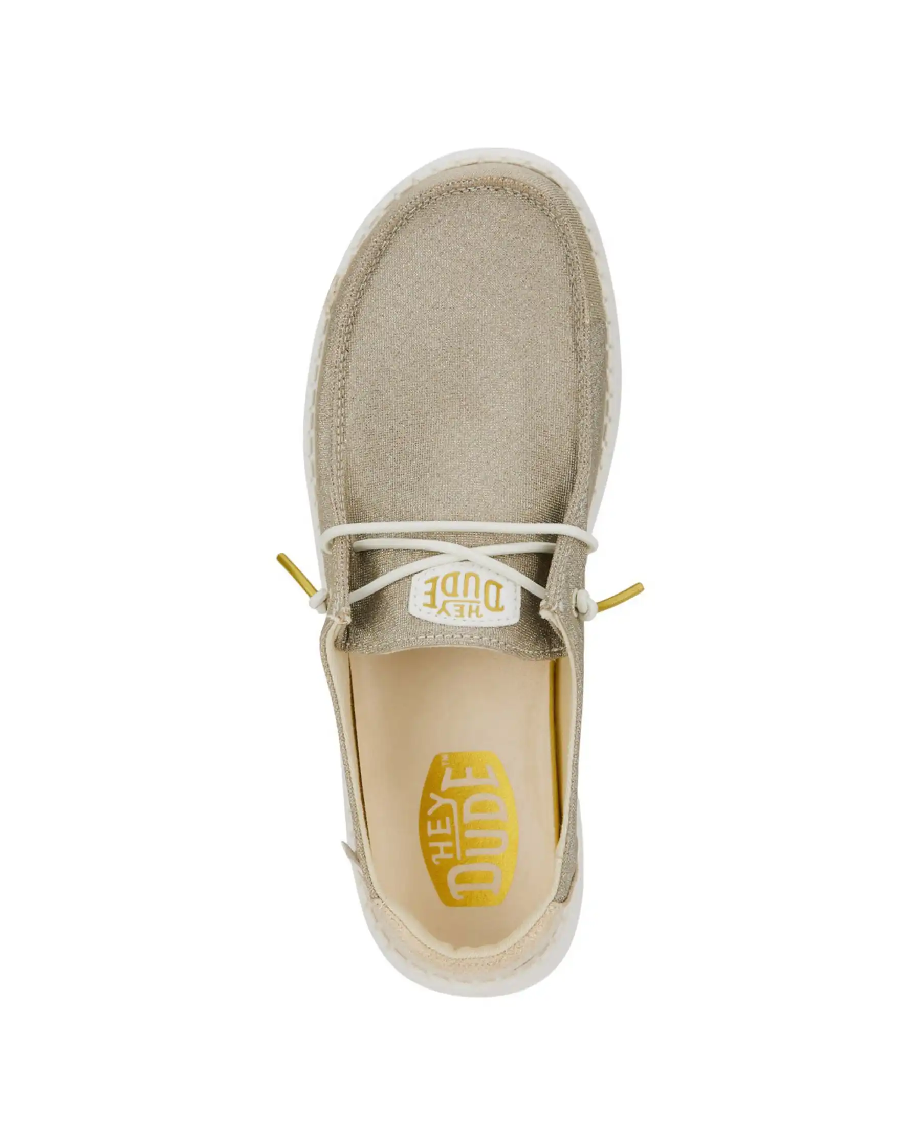 HEY DUDE WENDY METALLIC SPARKLE ORO