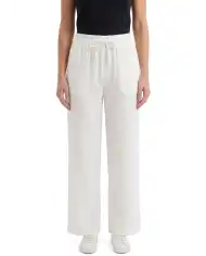 ICHI PANTALONI FOXA BARREL BIANCO