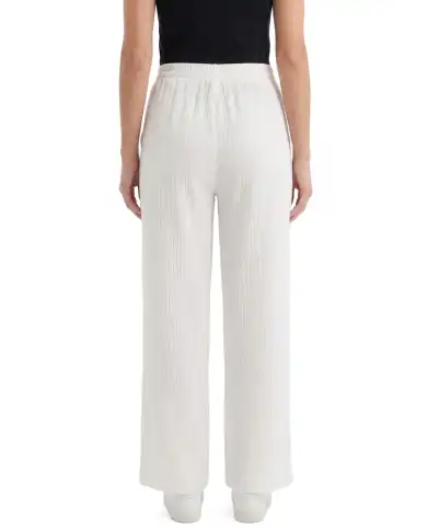 ICHI PANTALONI FOXA BARREL BIANCO