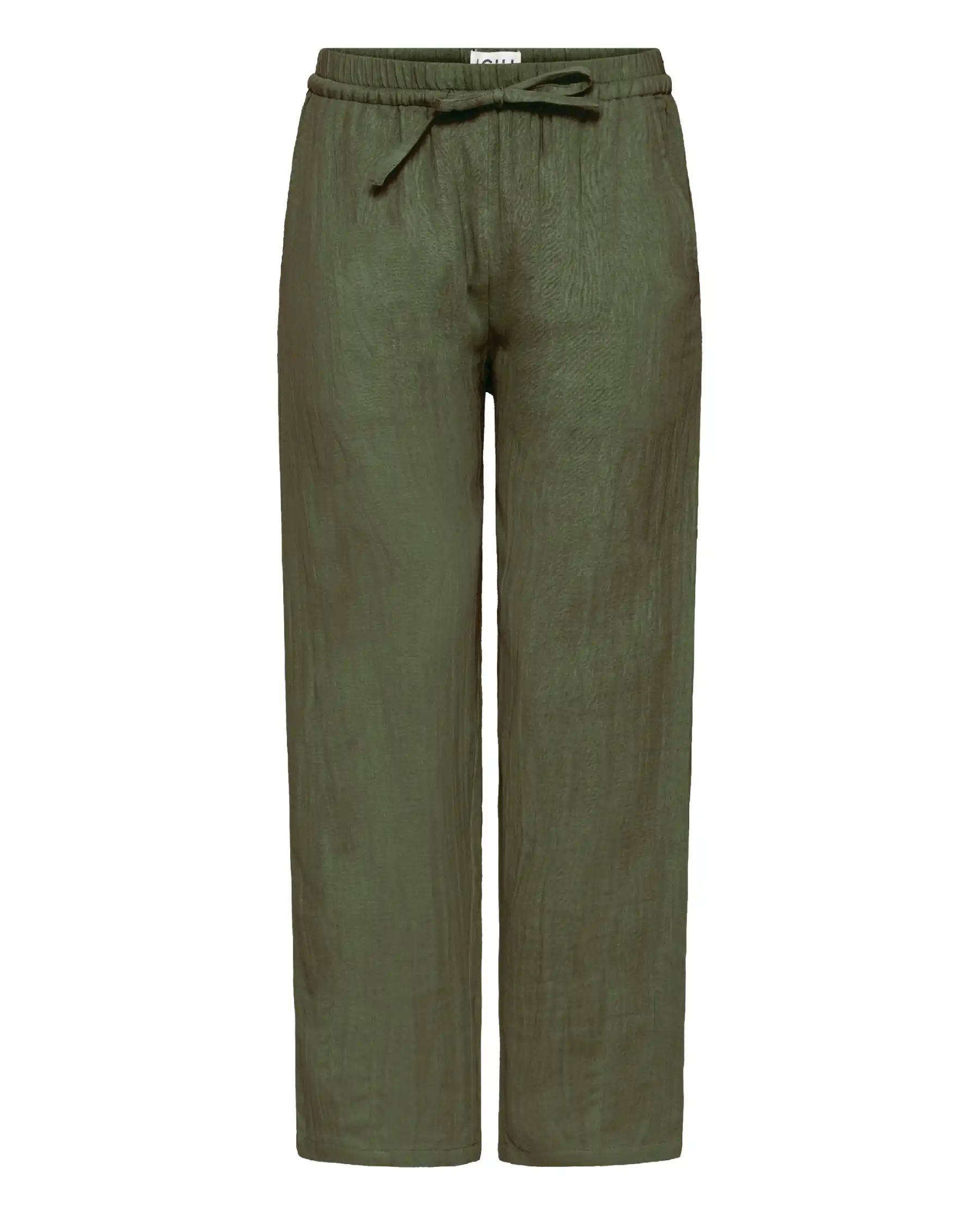 ICHI PANTALONI FOXA BARREL VERDE SCURO