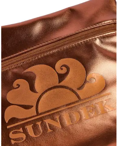 SUNDEK POCHETTE LAMINATED CLUTCH BRONZO