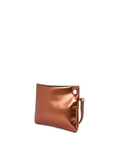 SUNDEK POCHETTE LAMINATED CLUTCH BRONZO