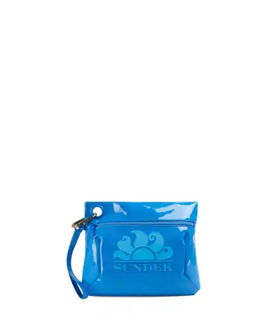 SUNDEK POCHETTE CLUTCH AZZURRO