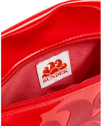 SUNDEK POCHETTE CLUTCH ROSSO