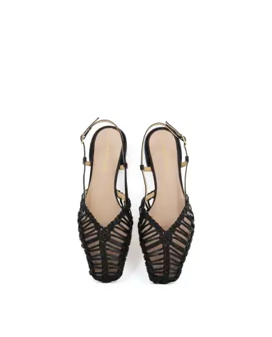 MISS UNIQUE SLING BACK NERO