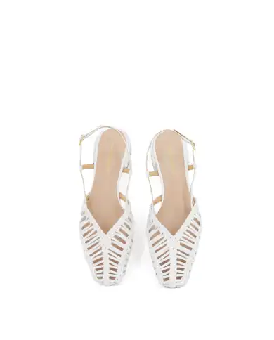MISS UNIQUE SLING BACK BIANCO