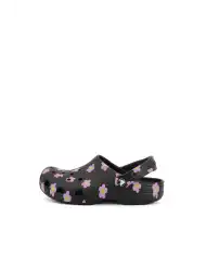 CROCS SABOT CLASSIC FLOWER NERO