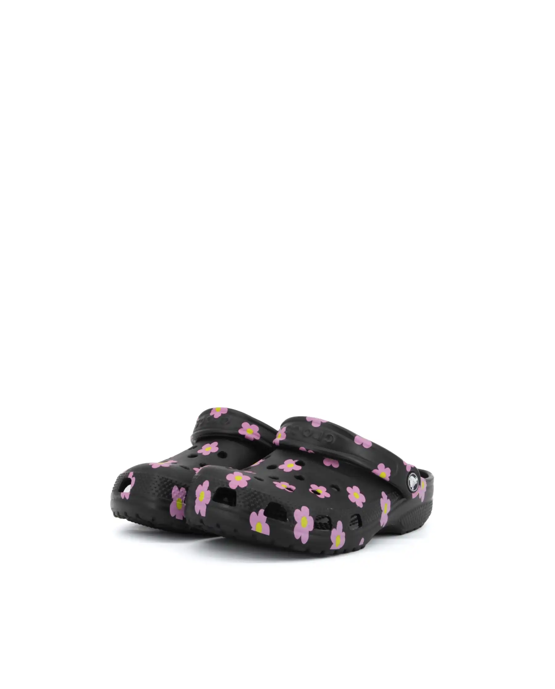 CROCS SABOT CLASSIC FLOWER NERO