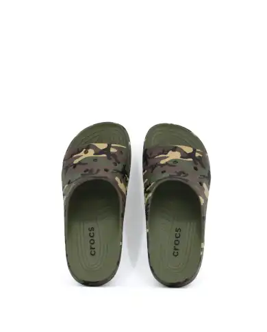 CROCS CIABATTE SATURDAY CAMOUFLAGE VERDE MILITARE
