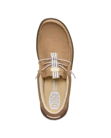 HEY DUDE WALLY MESH NEUTRALS CUOIO