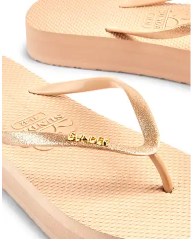 SUNDEK INFRADITO GLITTER FLIP FLOP BEIGE