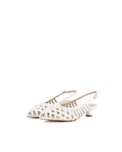 CLAUD•V SLING BACK BIANCO