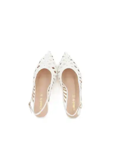 CLAUD•V SLING BACK BIANCO