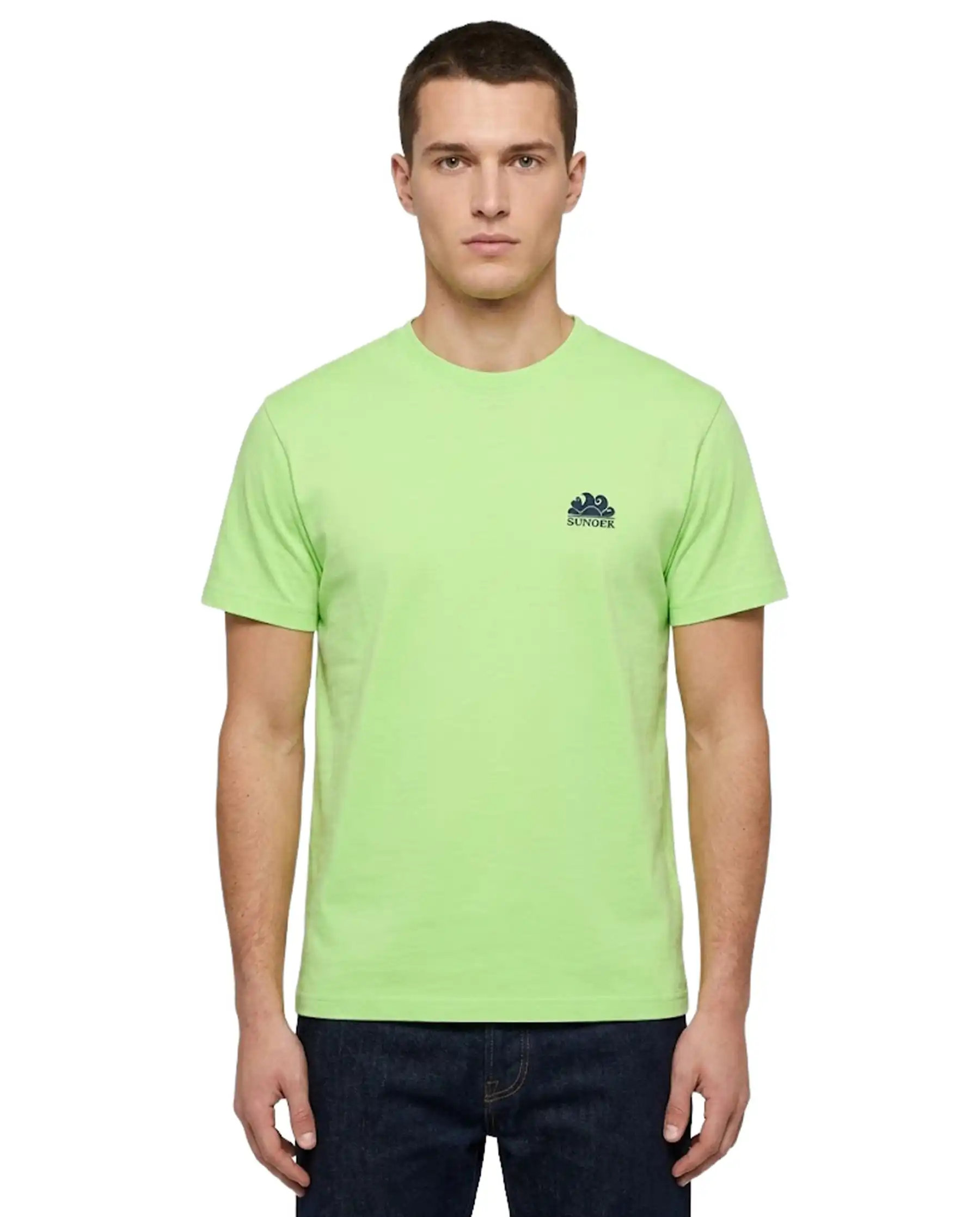 SUNDEK T-SHIRT VERDE FLUO