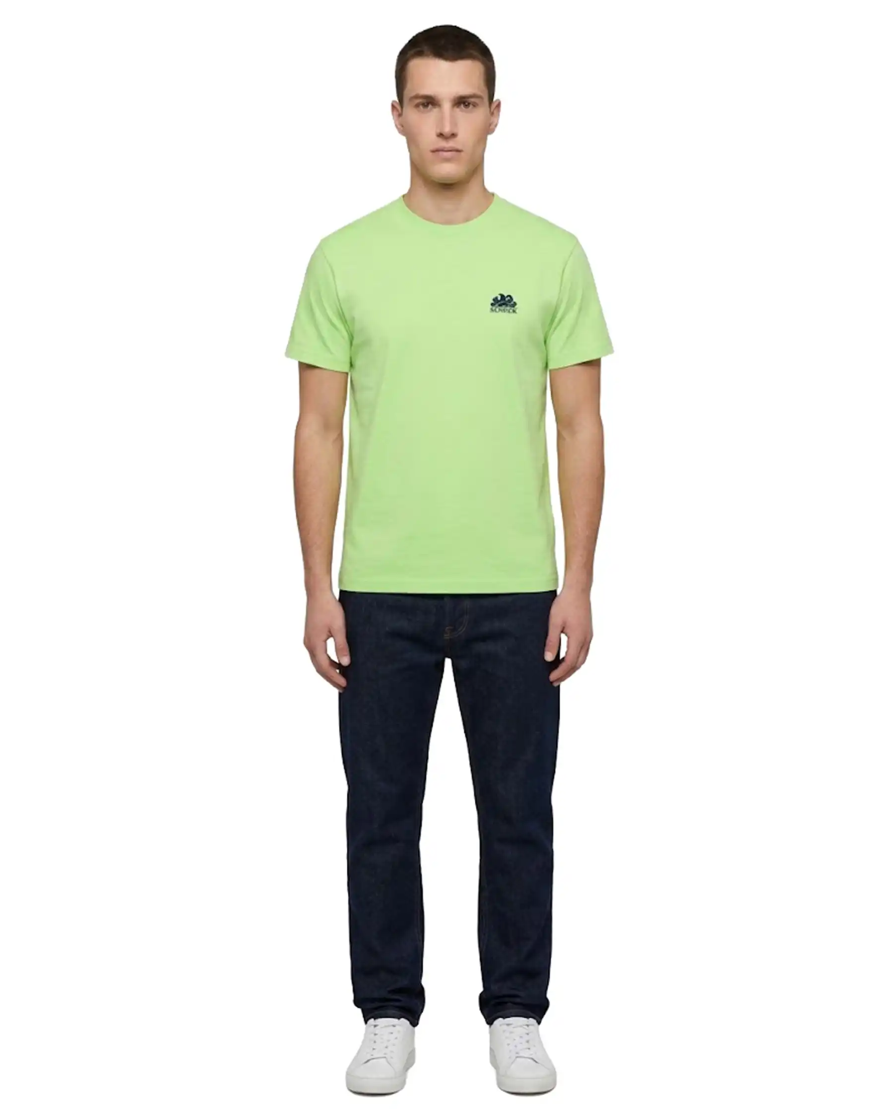 SUNDEK T-SHIRT VERDE FLUO