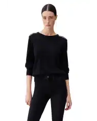 LIU JO MAGLIA CON PERLINE NERO