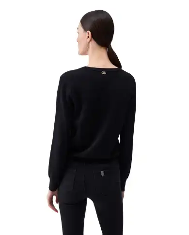 LIU JO MAGLIA CON PERLINE NERO