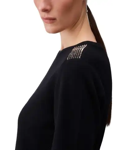 LIU JO MAGLIA CON PERLINE NERO