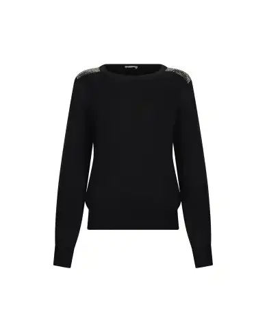 LIU JO MAGLIA CON PERLINE NERO