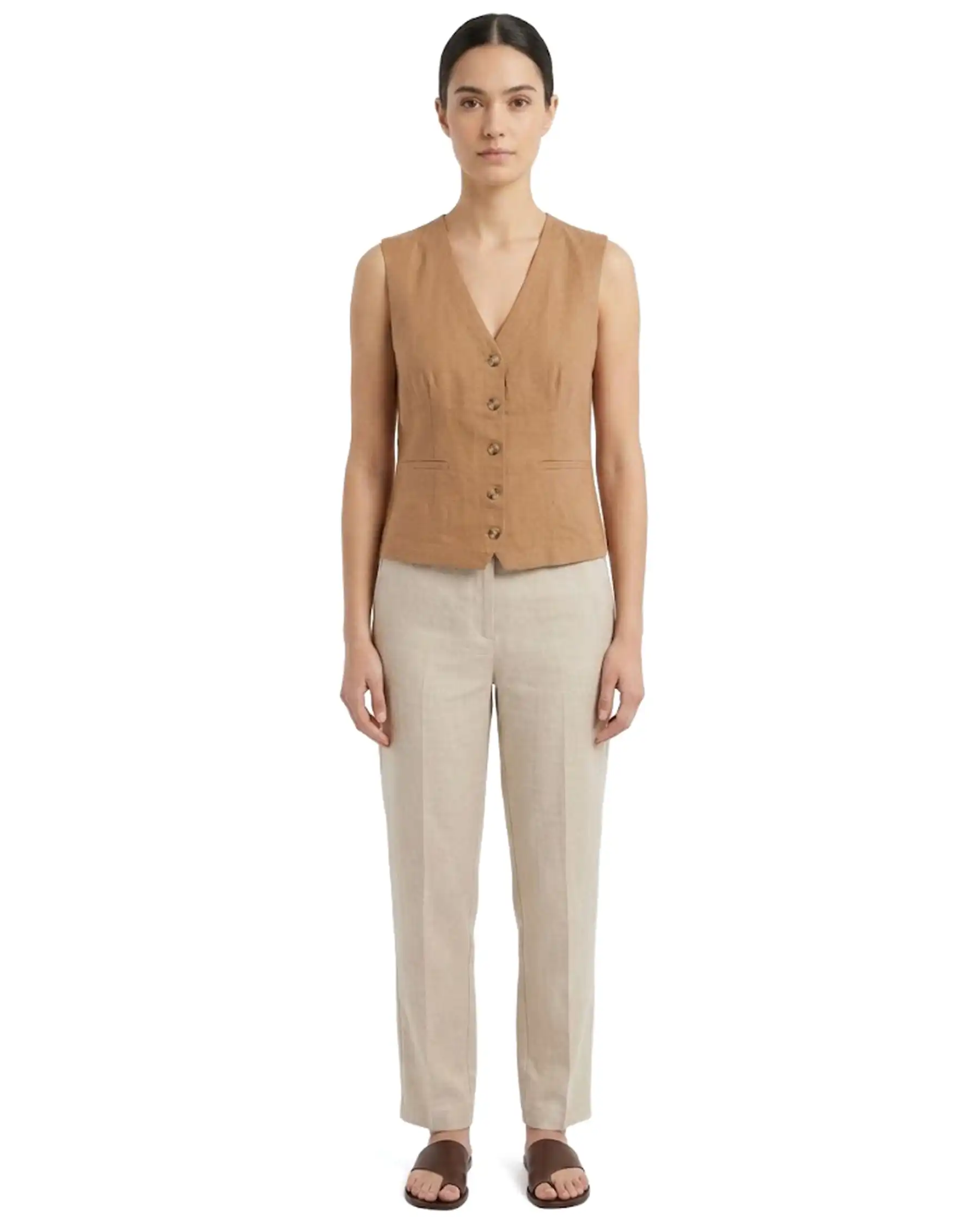 B.YOUNG GILET FALAKKA CAMMELLO