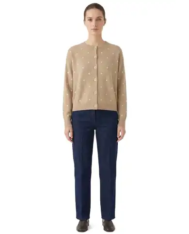 SUN 68 CARDIGAN A POIS BEIGE