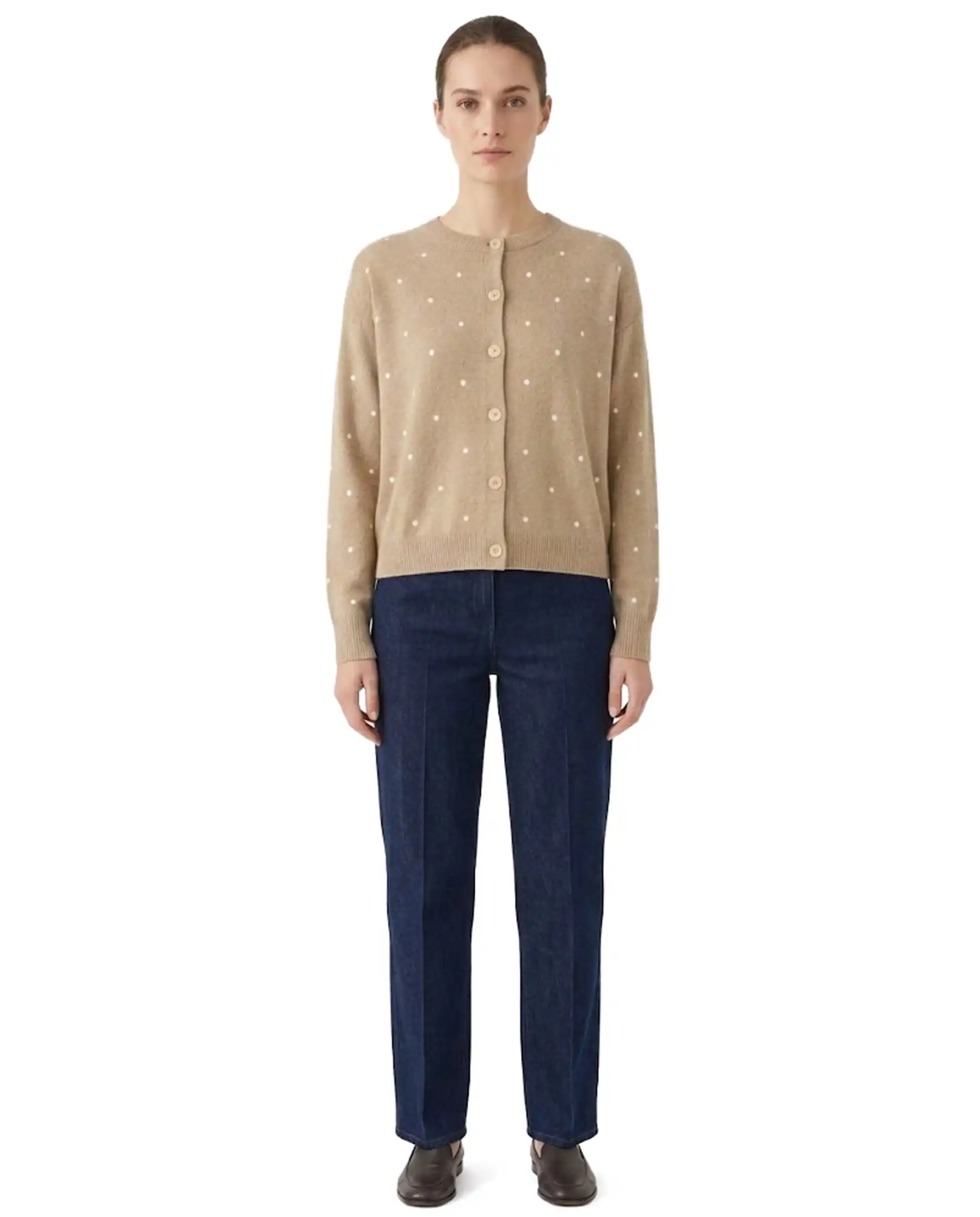 SUN 68 CARDIGAN A POIS BEIGE