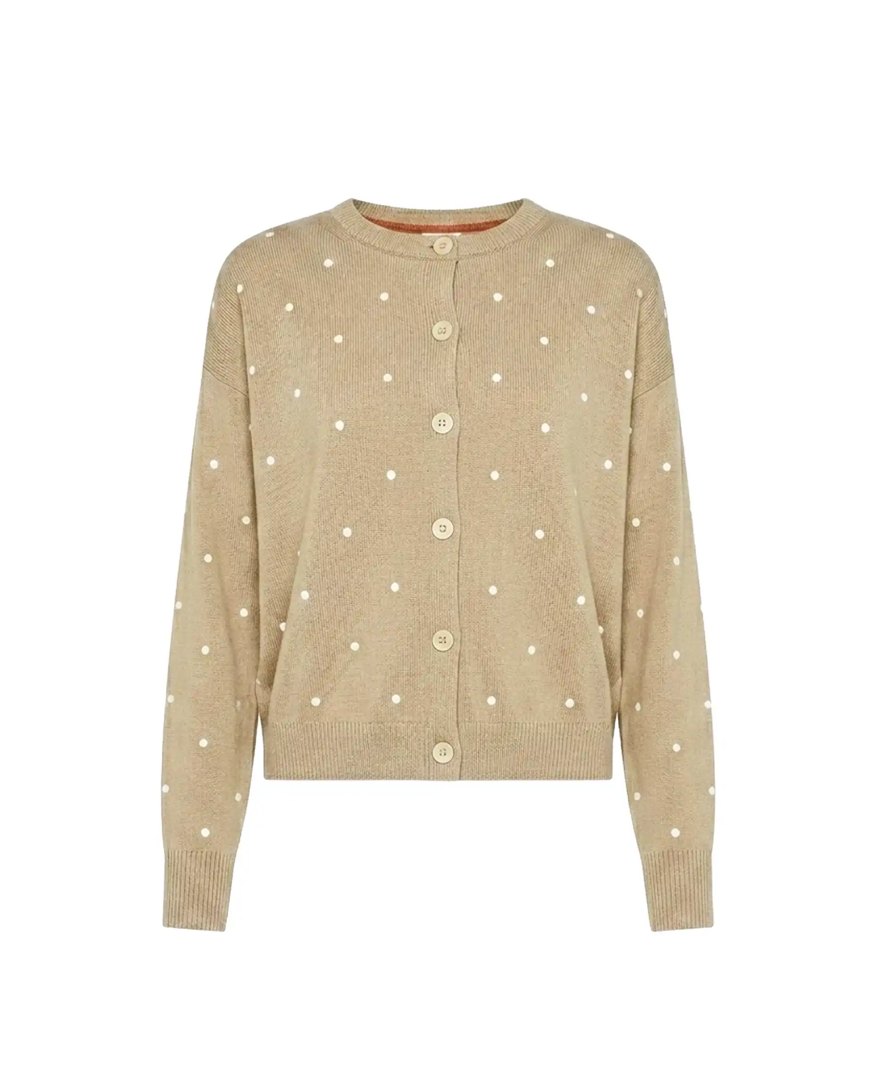 SUN 68 CARDIGAN A POIS BEIGE