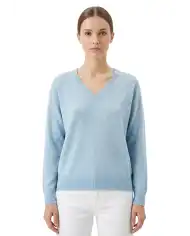 SUN 68 MAGLIA NECK SWEATER CIELO