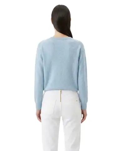 SUN 68 MAGLIA NECK SWEATER CIELO