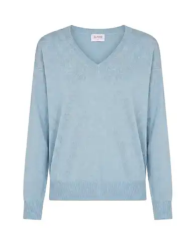 SUN 68 MAGLIA NECK SWEATER CIELO