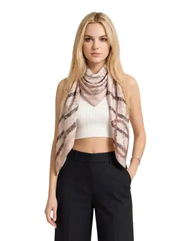 GUESS SCIARPA PRINTED ROSA