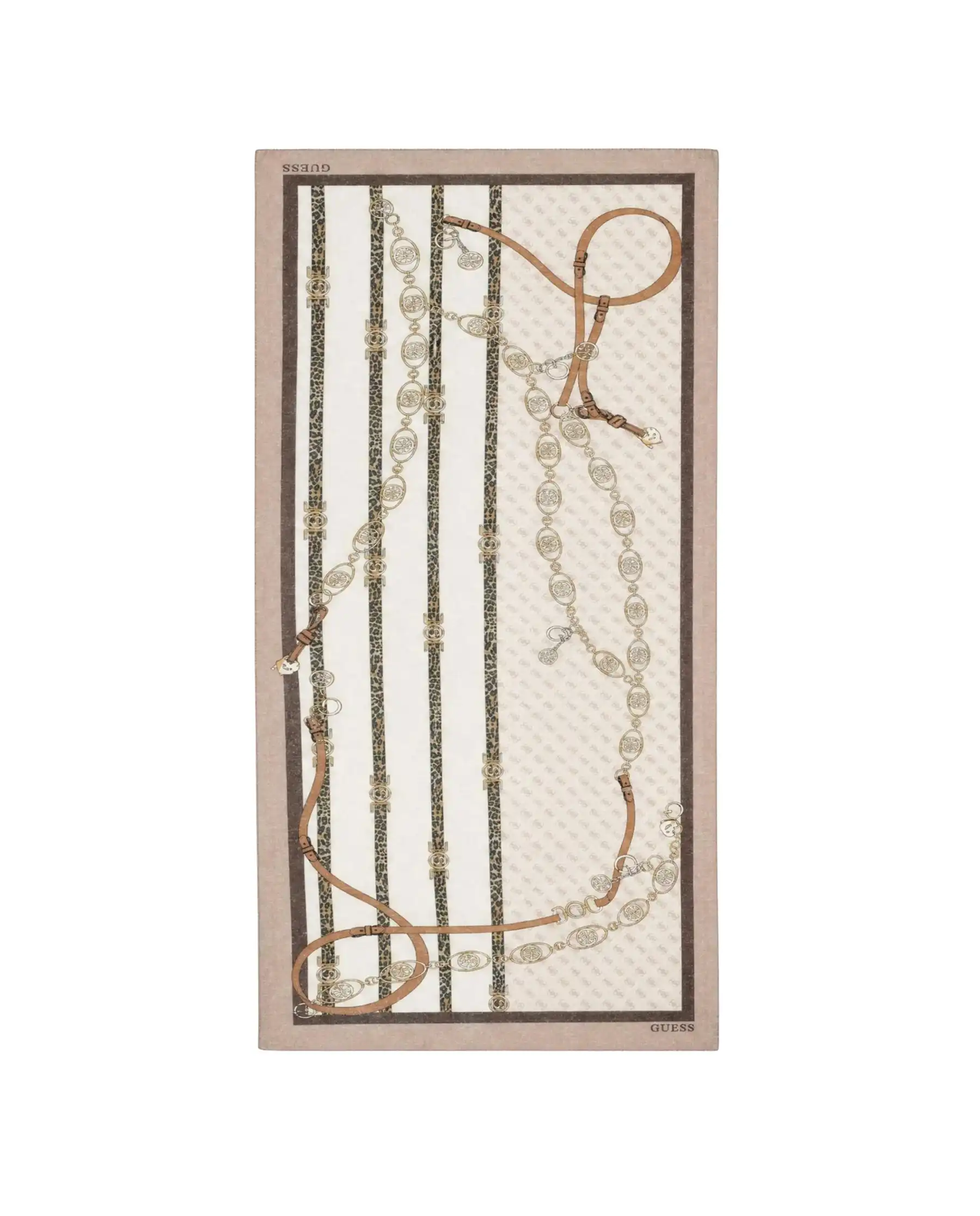 GUESS SCIARPA PRINTED BEIGE
