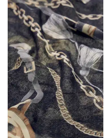GUESS FOULARD PRINTED NERO