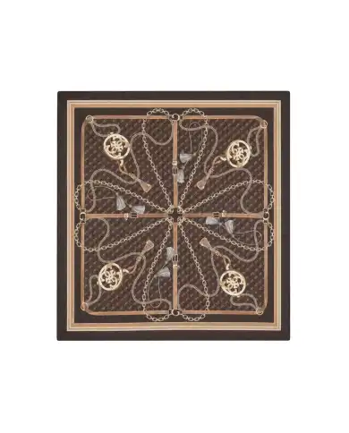 GUESS FOULARD PRINTED MARRONE