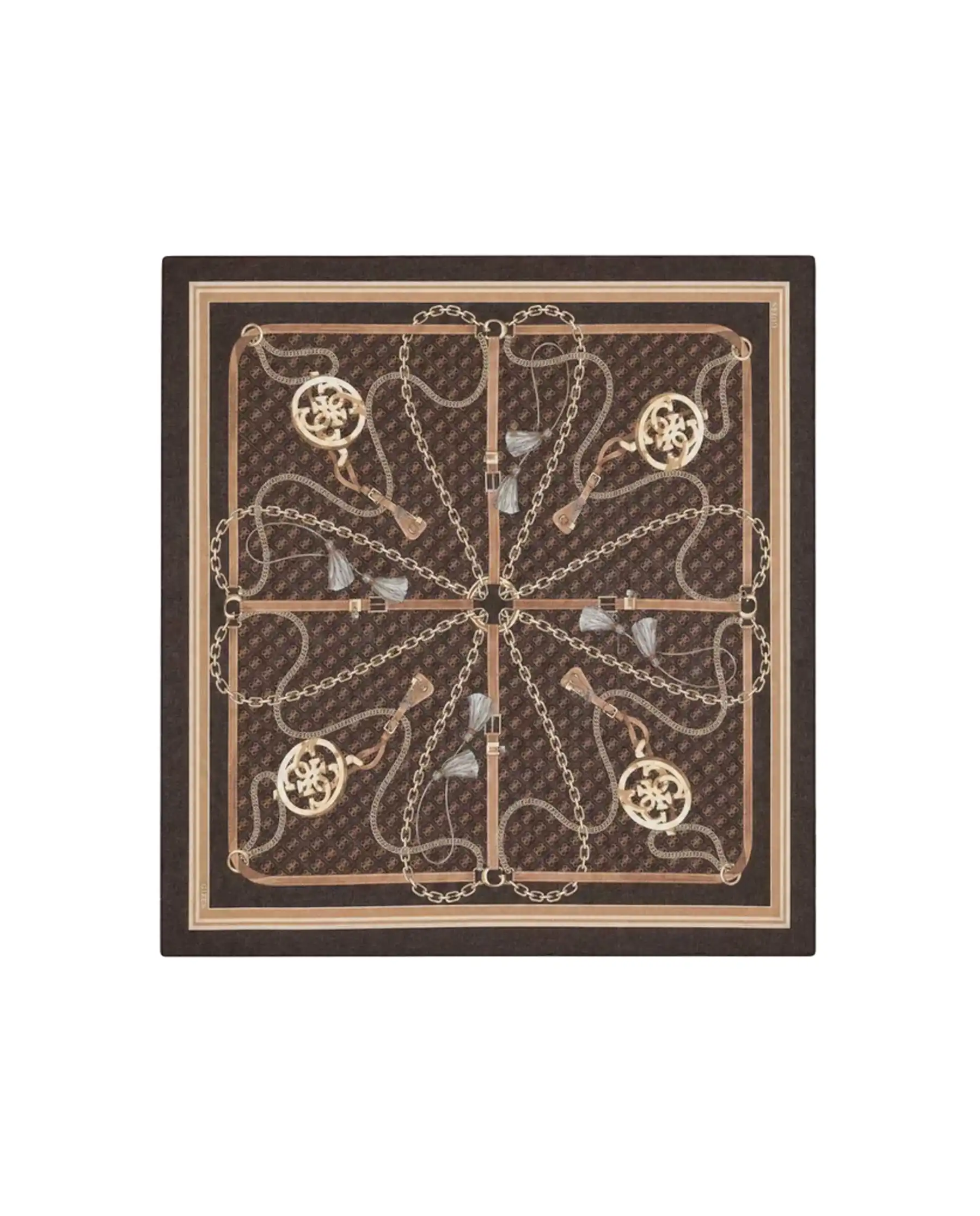 GUESS FOULARD PRINTED MARRONE