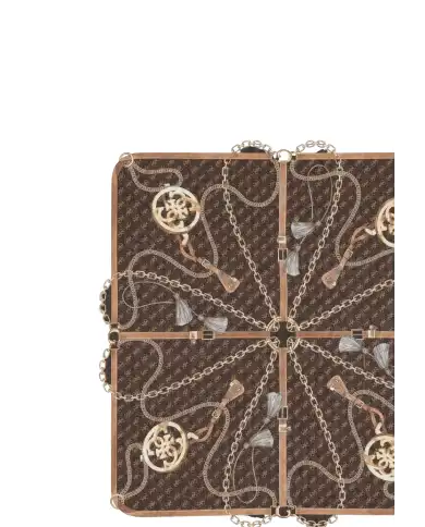 GUESS FOULARD PRINTED MARRONE