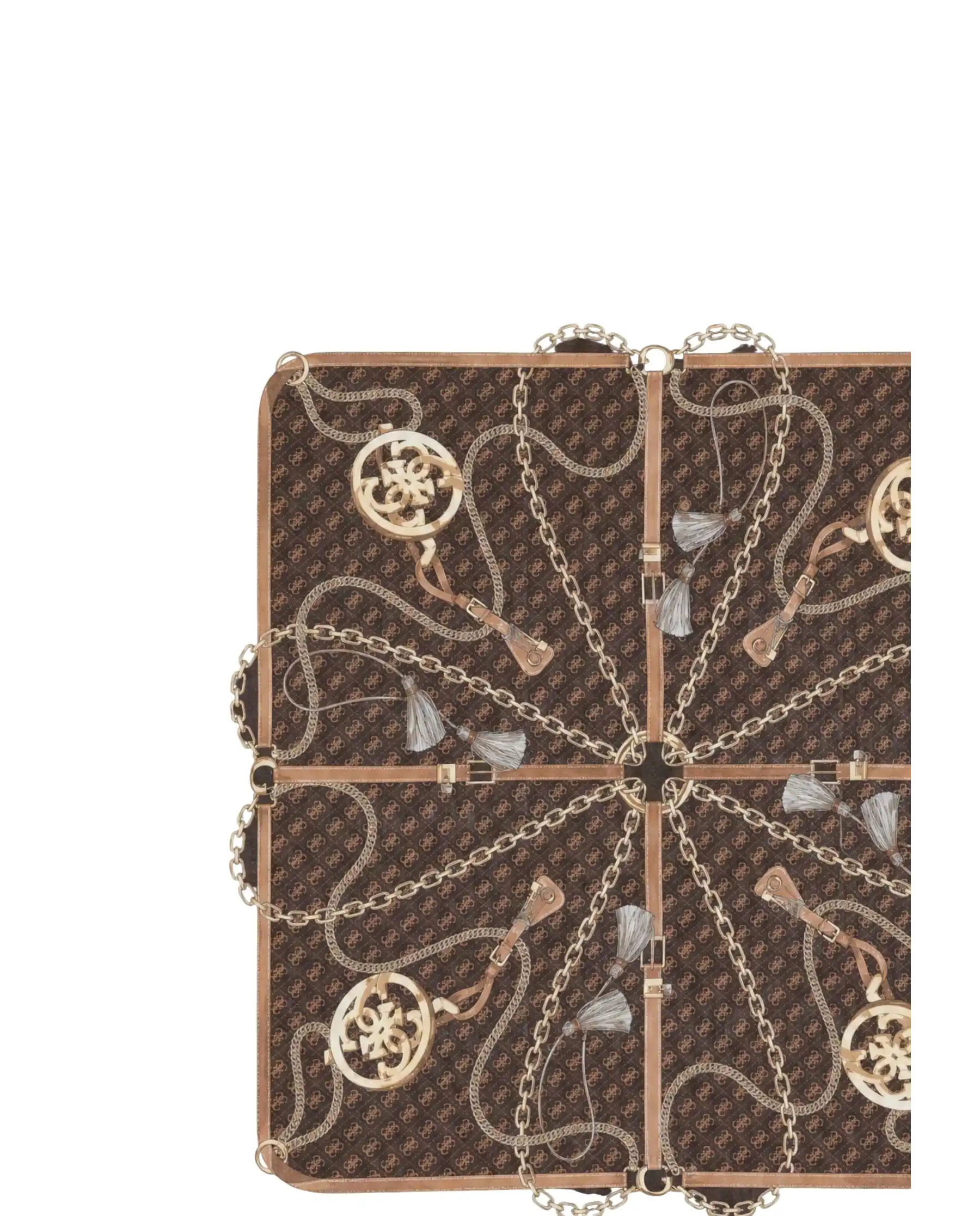 GUESS FOULARD PRINTED MARRONE