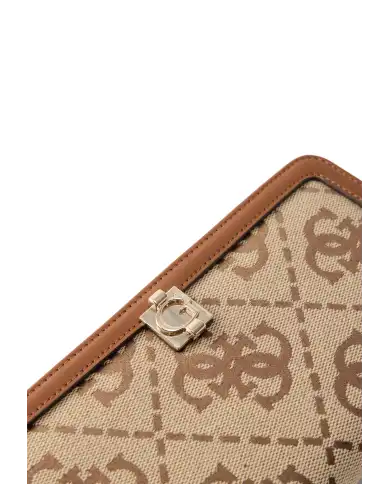 GUESS PORTAFOGLIO AUDREY LOGO BEIGE