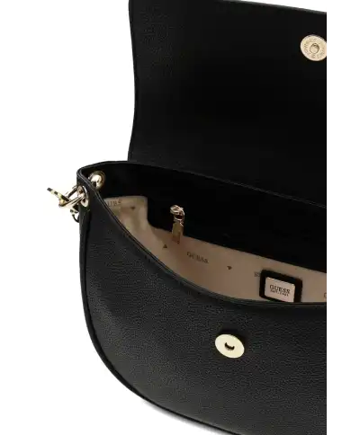 GUESS BORSA CAMELIA FLAP SHOULDER NERO