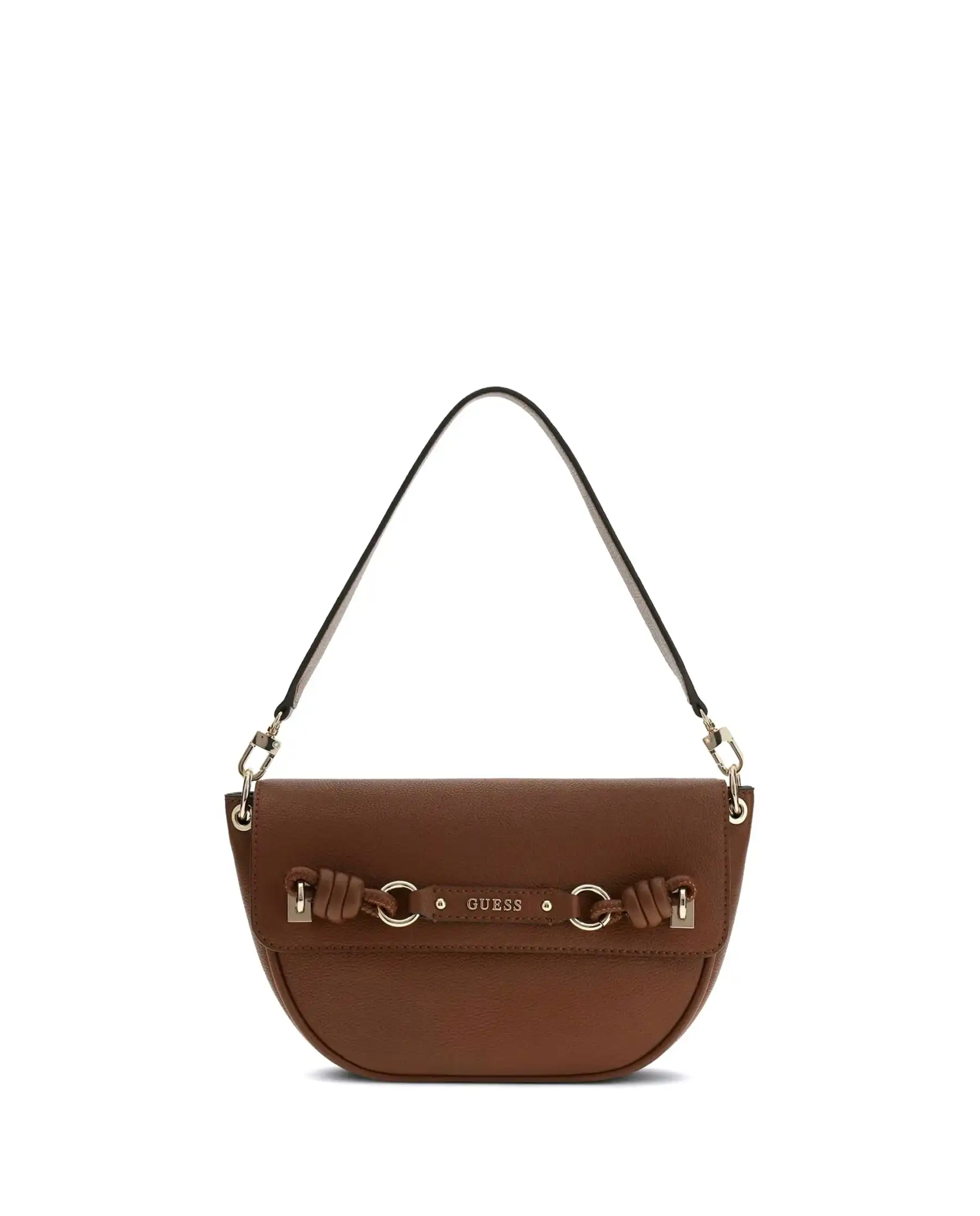GUESS BORSA CAMELIA FLAP SHOULDER COGNAC