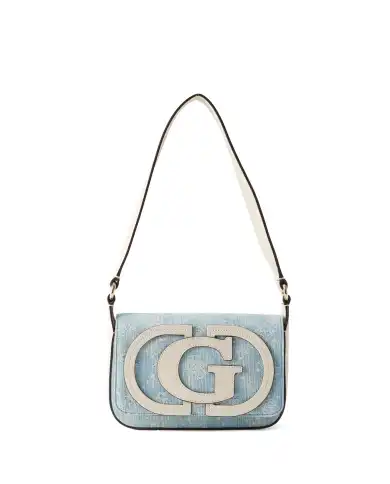 GUESS BORSA RUBY FLAP SHOULDER CIELO