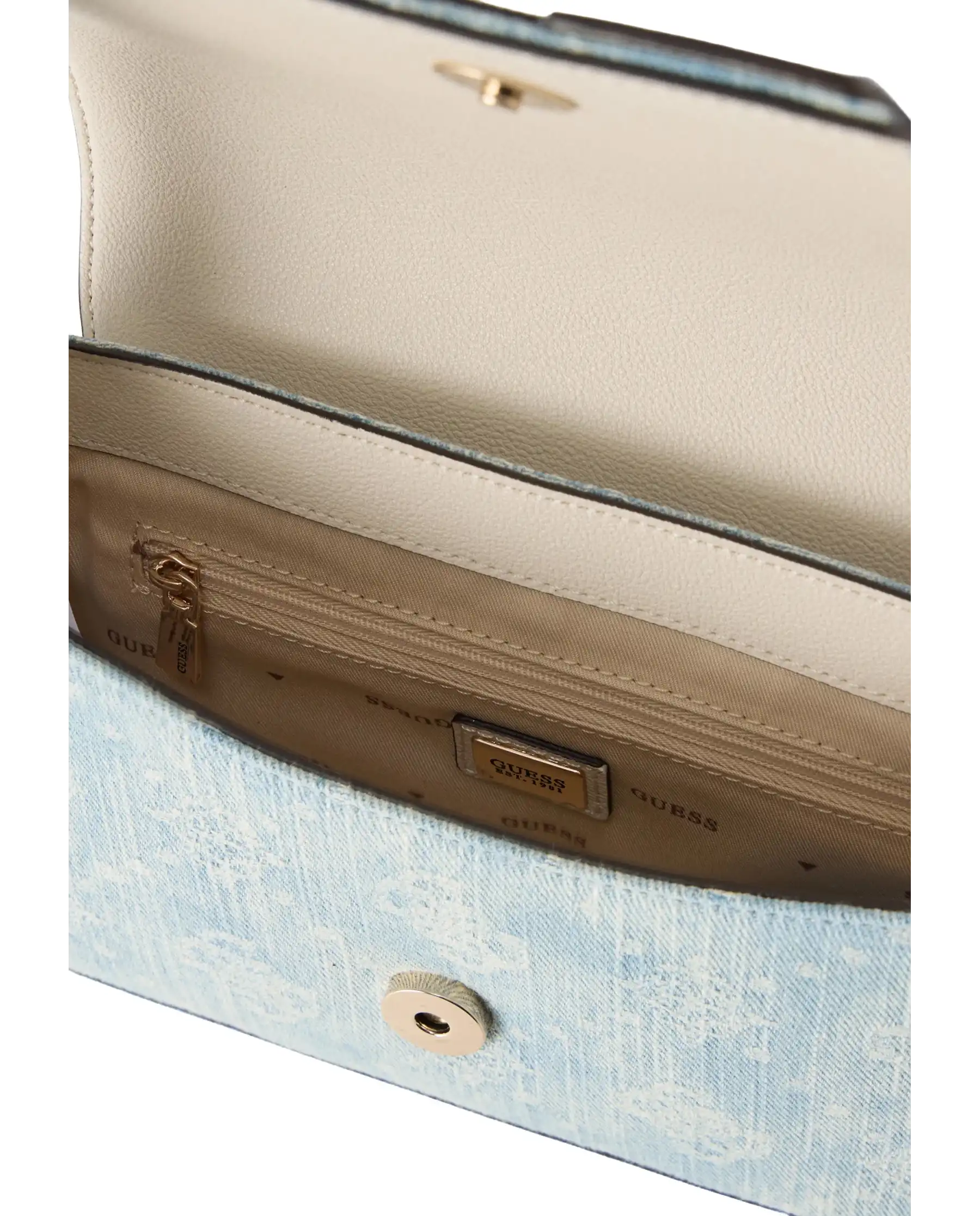 GUESS BORSA RUBY FLAP SHOULDER CIELO