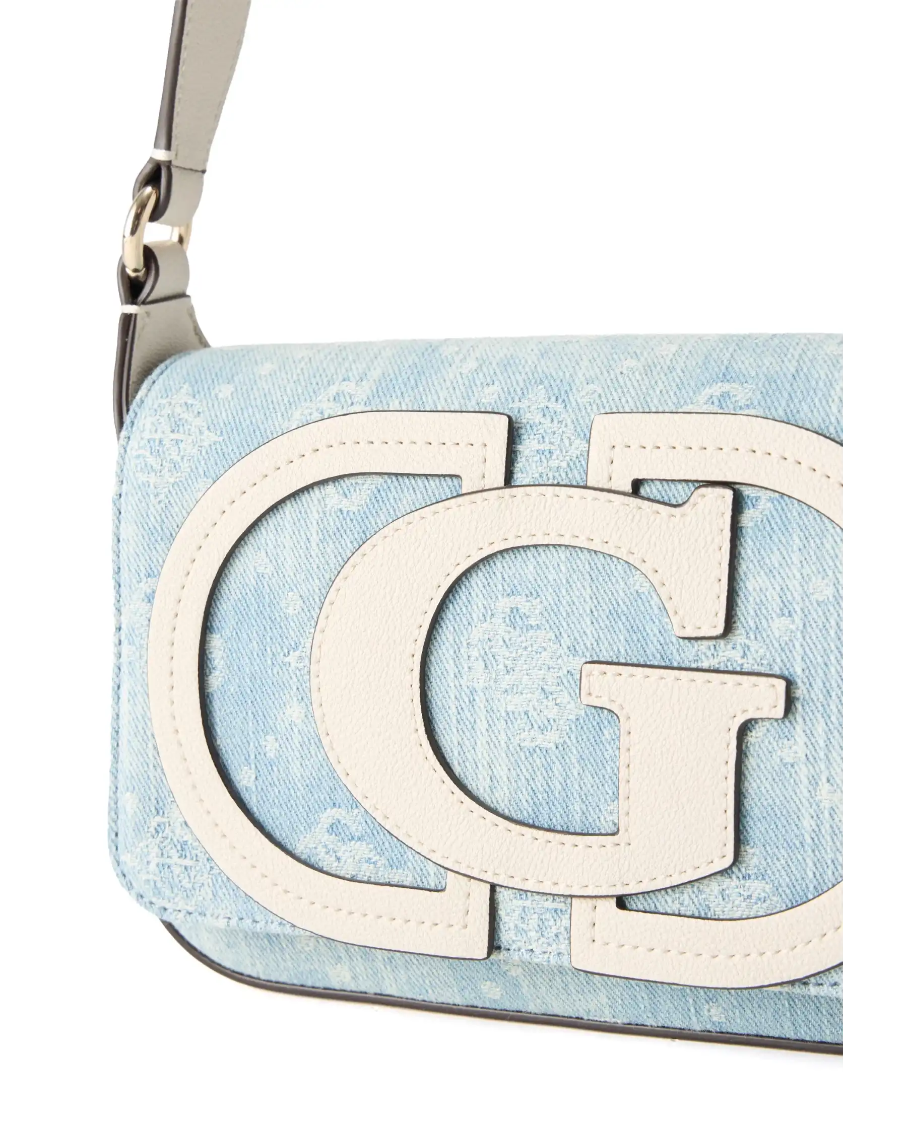 GUESS BORSA RUBY FLAP SHOULDER CIELO