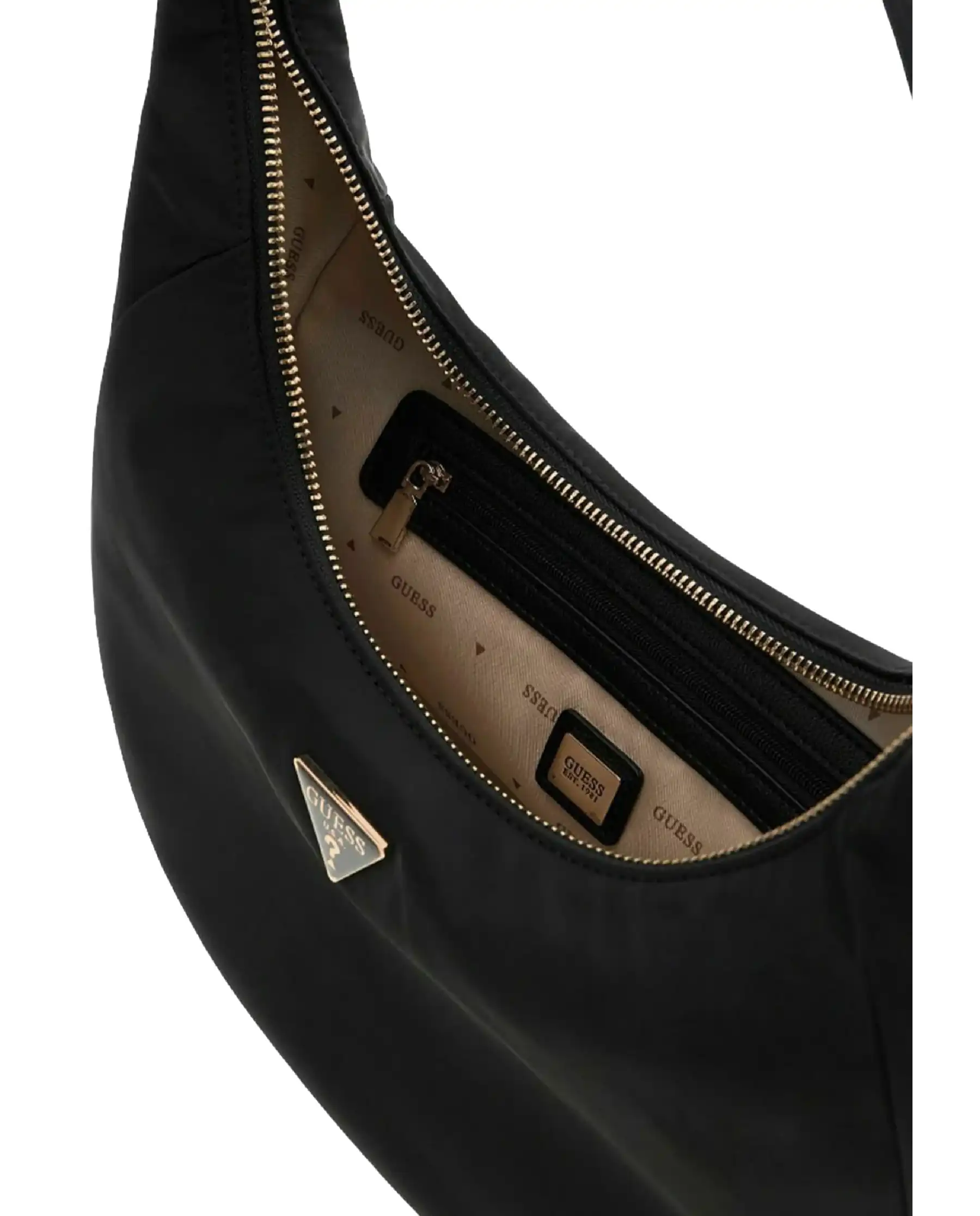 GUESS BORSA ECO GEMMA HOBO NERO