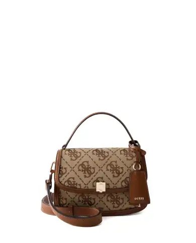 GUESS BORSA AUDREY LOGO BEIGE